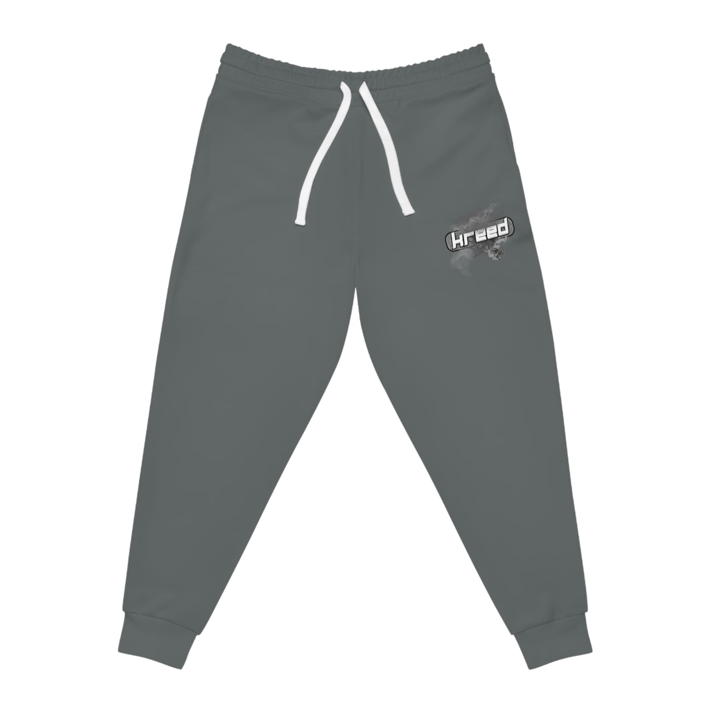 Kreed Casual Dark Grey Logo Print Joggers