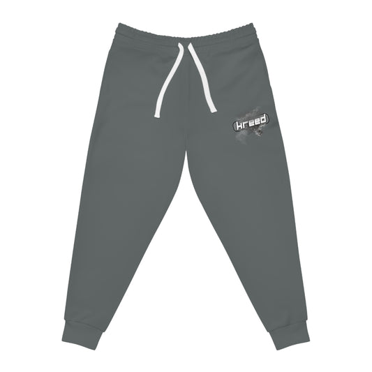 Kreed Casual Dark Grey Logo Print Joggers