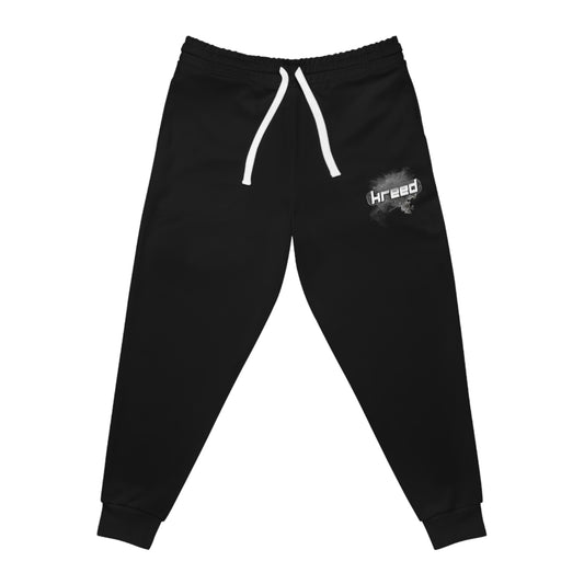 Kreed Casual Black Logo Print Joggers